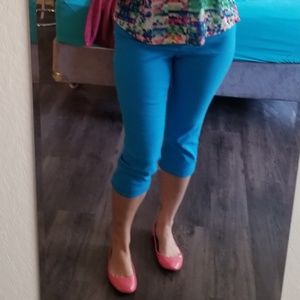 Bright Blue Capris